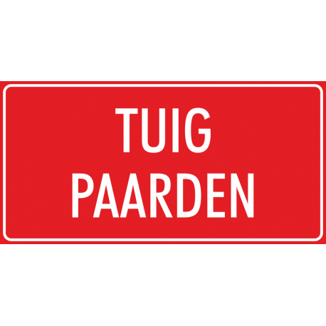 'Tuig paarden' stickers (rood)