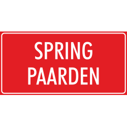 'Spring paarden' stickers (rood)
