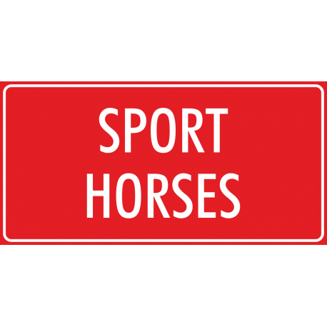 'Sport horses' bordjes (rood)