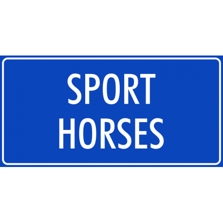 'Sport horses' bordjes (blauw)