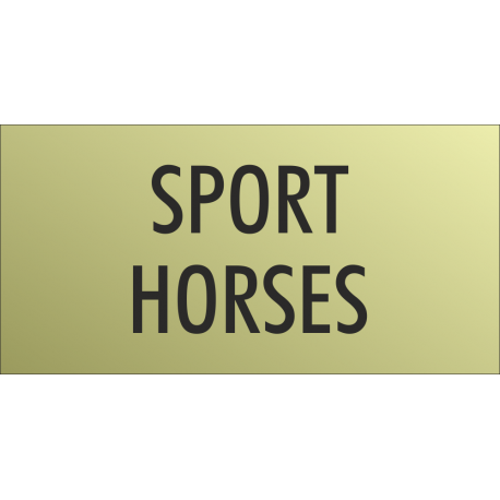 'Sport horses' bordjes (Gold look)