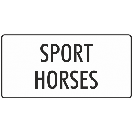 'Sport horses' bordjes (wit)