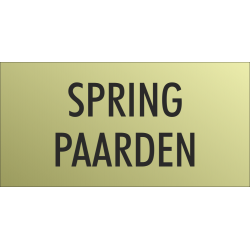 'Spring paarden' bordjes (Gold look)
