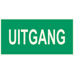 Uitgang luminiscerende stickers