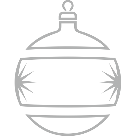 Kerstbal decoratiesticker raam (Zilverkleurig)