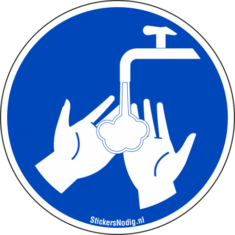 Handen wassen stickers