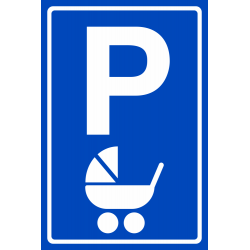 Kinderwagen parkeren bordjes