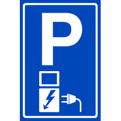 Elektrische voertuigen parkeren stickers