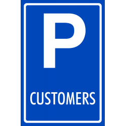 Parkeerplaats customers bordjes