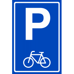 Parkeerplaats fiets bordjes