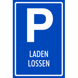 Laden en lossen parkeerplaats stickers
