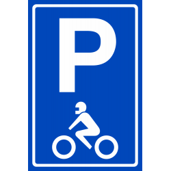 Parkeerplaats motor stickers