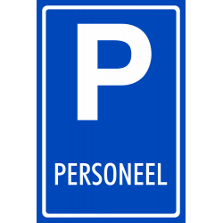 Parkeerplaats personeel bordjes