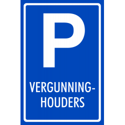 Parkeerplaats vergunninghouders bordjes