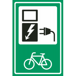 Laadpunt fiets groene stickers