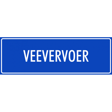 'Veevervoer' stickers (blauw)