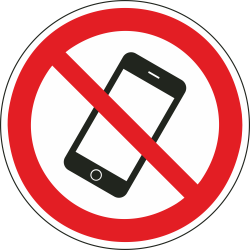 Smartphone verboden stickers