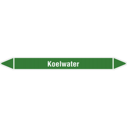 'Koelwater' leidingmarkering stickers