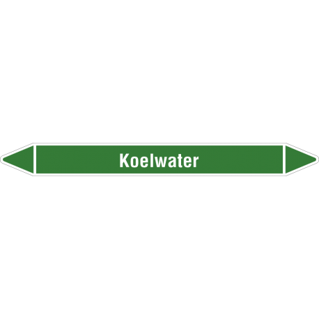 'Koelwater' leidingmarkering stickers