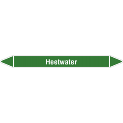 'Heetwater' leidingmarkering stickers