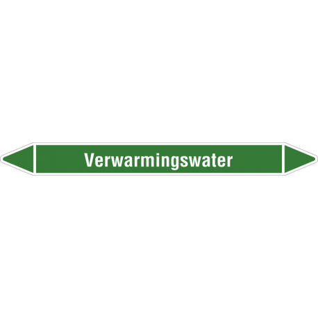 'Verwarmingswater' leidingmarkering stickers