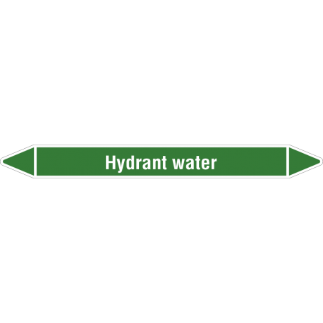 'Hydrant water' leidingmarkering stickers