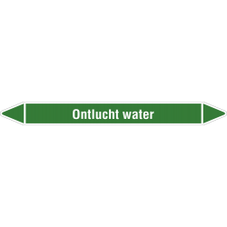 'Ontlucht water' leidingmarkering stickers