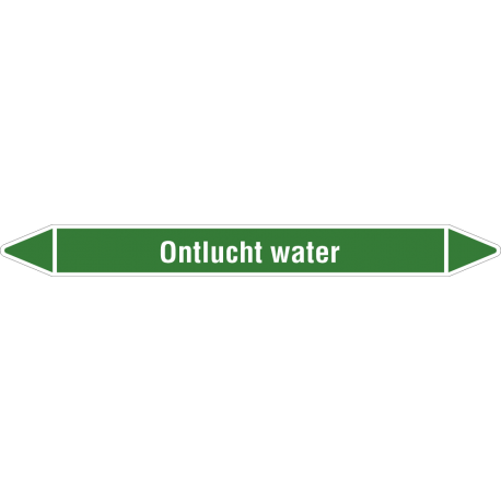 'Ontlucht water' leidingmarkering stickers