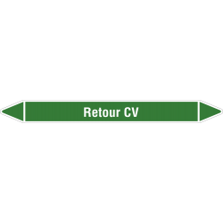 'Retour CV' leidingmarkering stickers