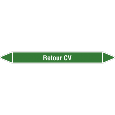 'Retour CV' leidingmarkering stickers