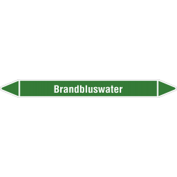 'Brandbluswater' leidingmarkering stickers