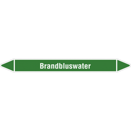 'Brandbluswater' leidingmarkering stickers