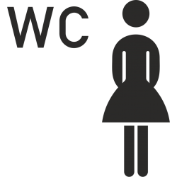 Dames wc stickers (zonder achtergrond)
