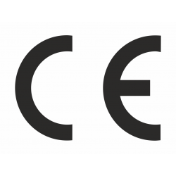 CE stickers rechthoekig wit