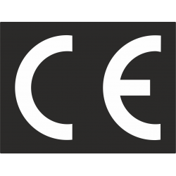 CE stickers rechthoekig zwart