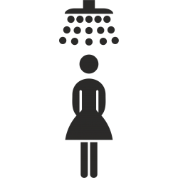 Dames douche stickers (zonder achtergrond)