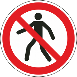 Verboden voor voetgangers stickers