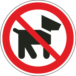 Verboden voor honden stickers