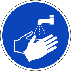 Handen wassen verplicht ISO stickers