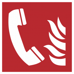 Telefoon voor brandalarm bordjes