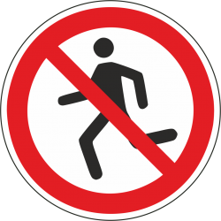 Verboden te rennen stickers