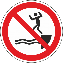 Verboden te springen in het water stickers