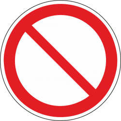 Algemeen verbodsteken bordjes