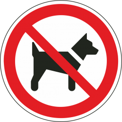 Dieren verboden bordjes