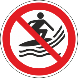 Verboden te surfen bordjes