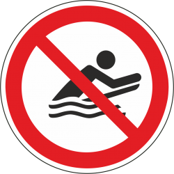 Verboden te bodyboarden bordjes