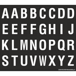Alfabet letter stickers, zwart - wit