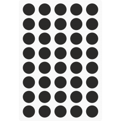 Markeringsstickers rond 15 mm op vel (40 stuks)