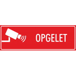 Camera opgelet stickers (rood)