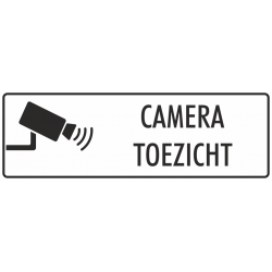 Camera toezicht stickers (wit)